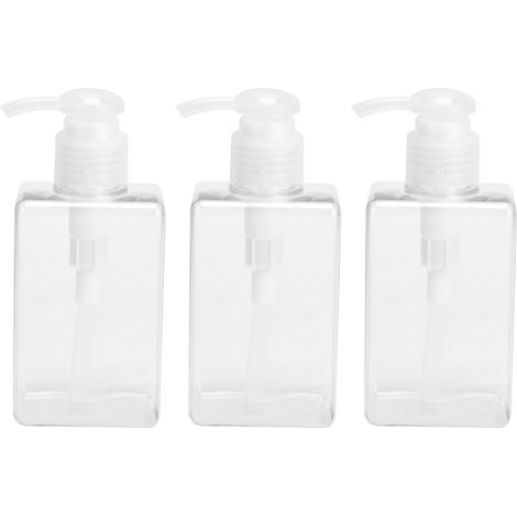 3 flacons pompe vides 150ml, distributeurs liquide savon mains en plastique, bouteilles pressoir pour cuisine salle de bain (1/5)