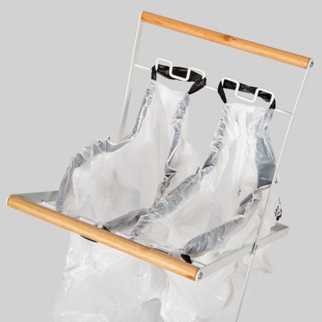 Support de poubelle pliable Portable d'extérieur, sacs à ordures cuisine pique-nique Barbecue support de sac en plastique (1/5)