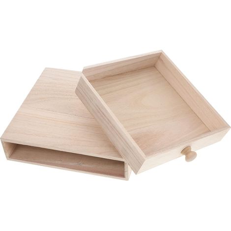 1 boîte à tiroirs en bois empilable tiroir de rangement pour sachets de thé boîte à bijoux non organisateur de bijoux support pour ranger les accessoires pour la cuisine (1/5)