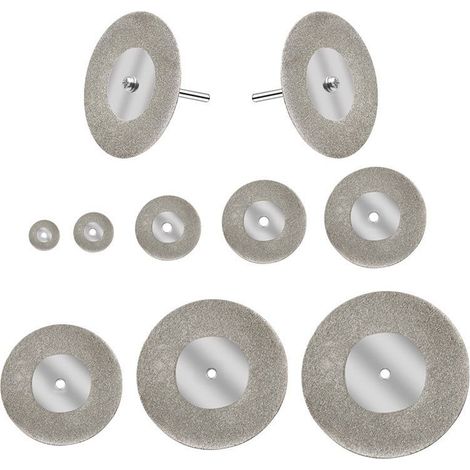 Mini disque à tronçonner diamant avec mandrin, disques abrasifs pour Dremel, scie sphérique, 16-60mm Une pièce chacun, 10 pièce (1/5)