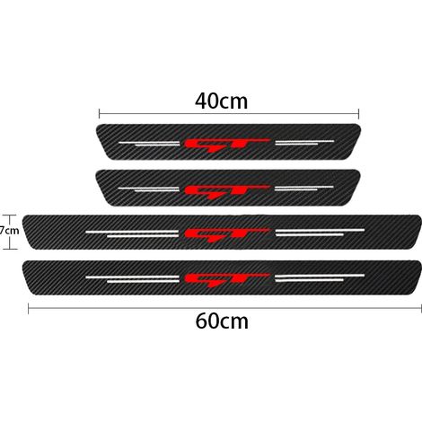 (4 pièces pour GT 2) Seuil de porte de voiture en fibre de carbone,autocollants de protection anti-rayures pour Kia GT Line,Sportage,Ceed,Picanto,K5,K3 et Stonic (1/3)