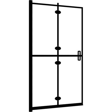 Maison Exclusive - Mampara de ducha plegable ESG negro 80x140 cm (1/5)