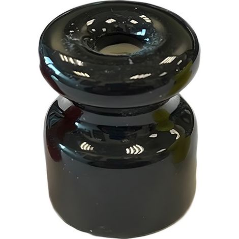 AISLANTE PORCELANA NEGRO PARA CABLE 24x19mm