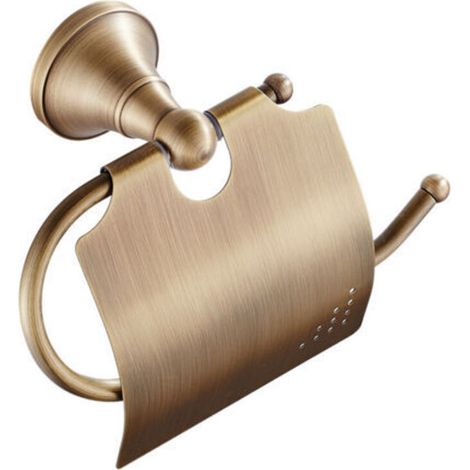 Antiker Toilettenpapierhalter Küchenpapierstange Messing Bad und Küche Wandmontierter Toilettenpapierhalter, Gebürstete Bronze A