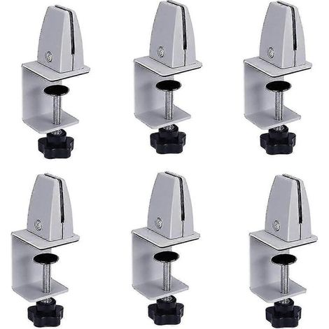 Clips de fixation réglables en aluminium pour cloisons de bureau, adaptés aux panneaux d'une épaisseur de 1/8 à 1 pouce. (1/5)