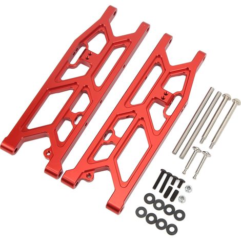 Bras de suspension arrière en alliage d'aluminium haute résistance pour voiture RC ARRMA 1/7 1/8 rouge (1/5)