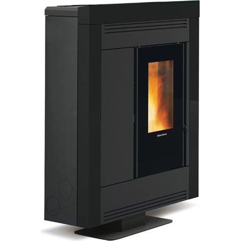 Extraflame – Poêle à granulés ventilé extra-plat canalisable 10 kW – Volume de chauffe 287 m3 – Rendement 94% – Sortie des fumées arrière/supérieure/latérale (1/2)