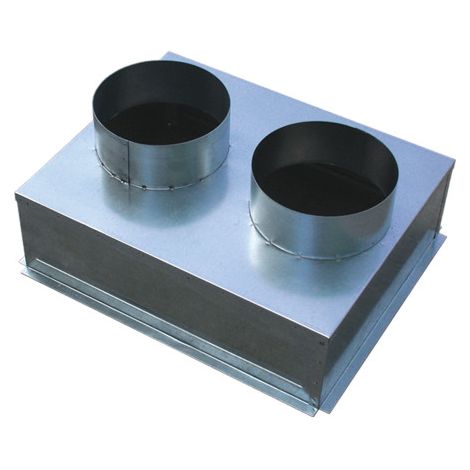 Plénum isolé, raccord arrière D200mm, pour GSAO/GRAI/GRMC/GRL/GFE D400 x 200mm S&P (UNELVENT) 878425 (1/2)
