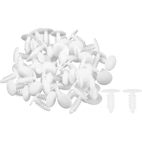 Attaches Pare-Chocs Rivet Clips Blanc 50 Pcs Universel (1/5)