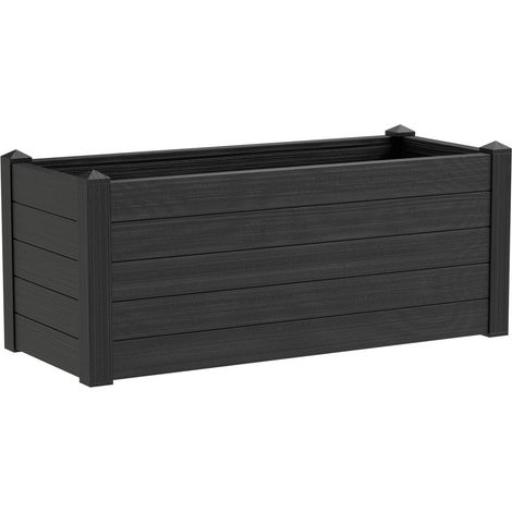 Fioriera da Giardino 100x42x40 cm in Polipropilene Trama 002 Ash Antracite (1/5)