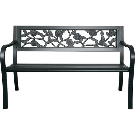 Banco de jardín de metal Aga 125x53x77 cm (1/4)