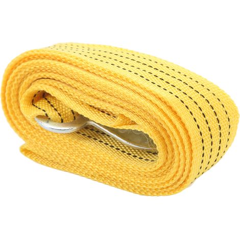 Sangle de remorquage 4 m 3T pour voitures avec crochets en polypropylène et acier résistant pour véhicules d'urgence (1/5)