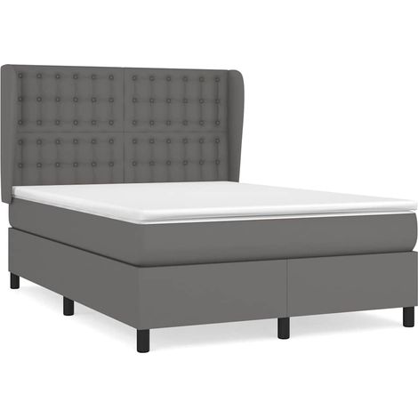 Maison Exclusive - Boxspringbett mit Matratze Grau 140x200 cm Kun (1/5)