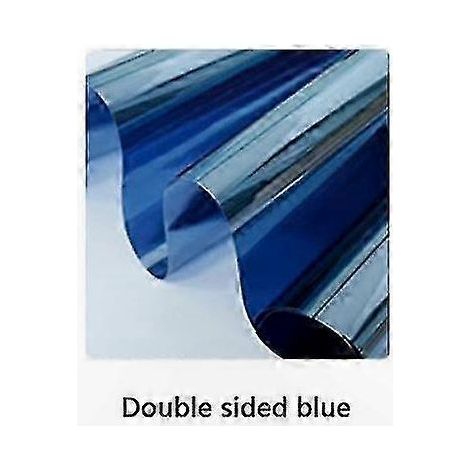 Film miroir d'intimité pour fenêtre. film d'isolation thermique solaire réfléchissant. convient à la maison et au bureau. 1 mètre de long (60 cm). bleu double face. (1/5)