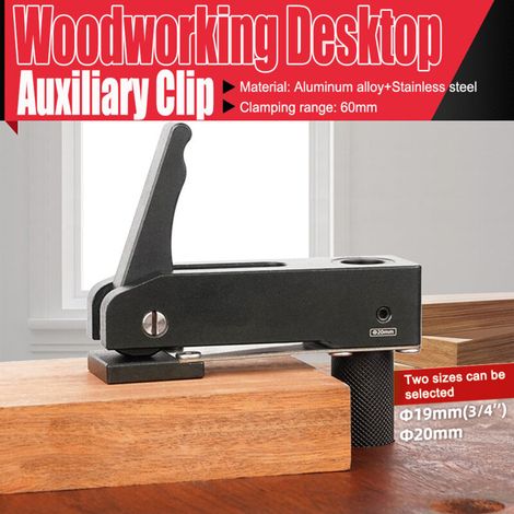 Schnellspann-Werkstattklemme aus Aluminium – Kompakte Tischklemme für Holz (19 mm / 3/4" Durchmesser)