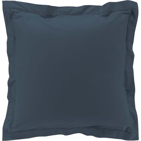douceur d'intérieur, Taie d'Oreiller (63 x 63 cm) Percaline Bleu, Percale de Coton (1/5)