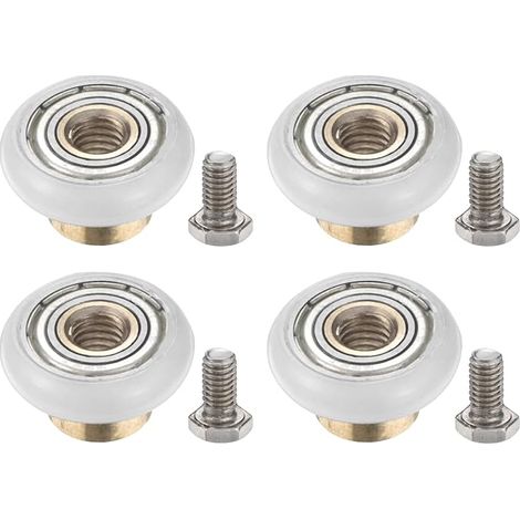 20mm Roulettes de Tiroir Nylon 4Ensemble Rondelle Ressort Vis Blanc (1/5)