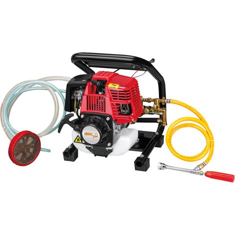 Pulvérisateur 4 temps 31,5 cc – Tuyau 10 mètres – Lance 30 cm – Puissance 0,7 kW à 7000 tr/min – Application pesticides et herbicides – Bricoferr (1/2)