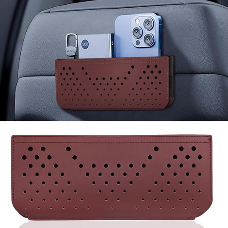 Lot de 2 organisateurs de voiture universels - Pochette de rangement multi-poches pour téléphone, clés, lunettes de soleil et autres objets essentiels - Convient pour le siège, la portière et la conso