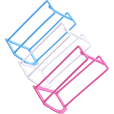 Lot de 3 Porte-cintres en Plastique sans Perçage, Organisateur Multifonction pour Cintres, Support de Finition Empilable, Rangement Maison Pratique (1/5)