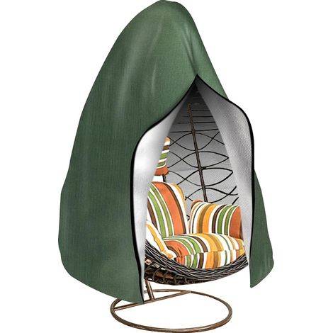Funda para silla colgante tipo huevo, impermeable, duradera, verde, 115 x 190 cm. (1/2)