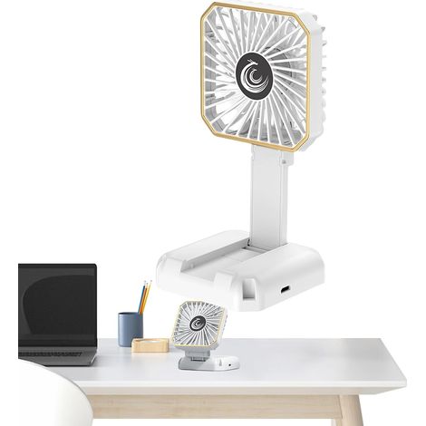 de Poche Portable Ventilateur Bureau Rechargeable Pliable (1/5)