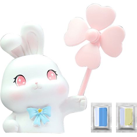 Clip parfumé lapin pour voiture, désodorisant auto clipable, diffuseur aromathérapie cartoon, accessoire fraîcheur véhicule (1/5)
