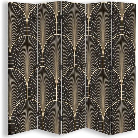 Paravento bilaterale 360, Astrazione geometrica in stile glamour - 180x170 (1/5)