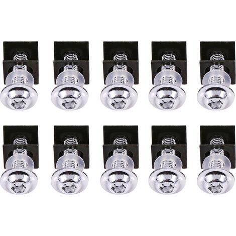 10 vis carénage moto M6 6mm aluminium usiné clips fixation rapide spire (1/5)