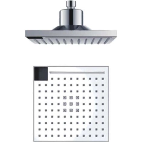 Sined Led 5 Ducha Mural Cuadrada Con Luz Led De 3 Chorros y Sensor De Infrarrojos Gris