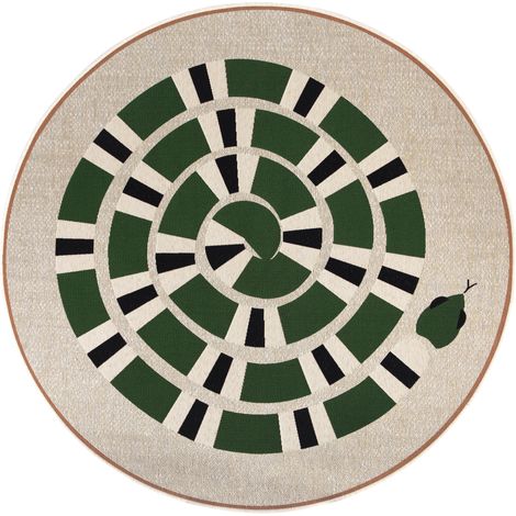 VIVARAISE - Tapis extérieur Vivaraise Yoka - Diamètre 160 cm - Naturel