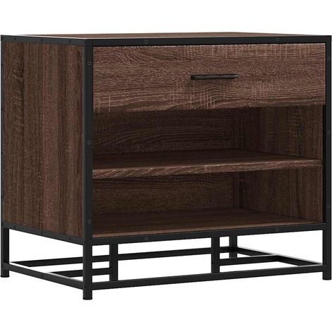 Maison Exclusive - Panca Portaoggetti Rovere Marrone Legno Multistrato e Metallo