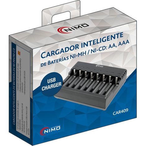 Cargador Baterias Aa Aaa  Ni-cd/ni-mh 8 Baterias Independientes Car409 (1/3)