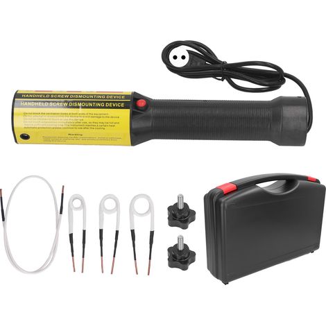 Kit d'outils de chauffage par induction magnétique, outil pratique pour retirer les vis et écrous rouillés, avec 4 bobines chauffantes en laiton, 1200 W, prise européenne, 220 V, 6 A (1/5)