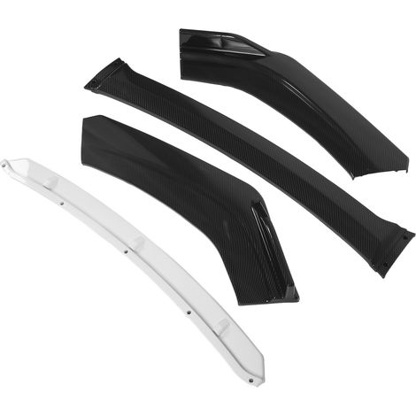 Universeller Frontstoßstangenspoiler-Austauschsatz, Aerodynamikteil für Fahrzeugmodifikationen (Carbon-Optik, weiß) (1/5)
