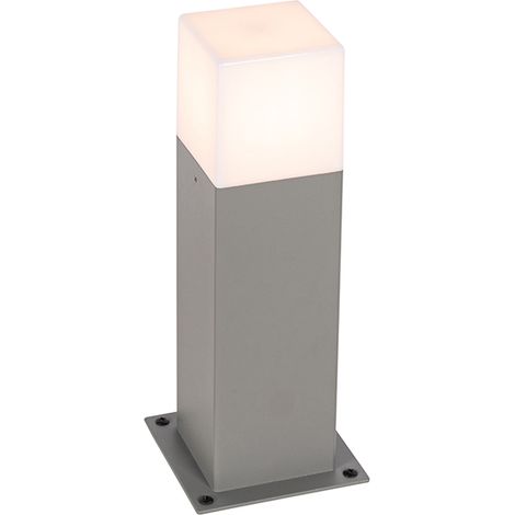 QAZQA Palo da giardino denmark - Moderno - Alluminio,Plastico - Grigio/Bianco - Allungato Max. 1 x Watt