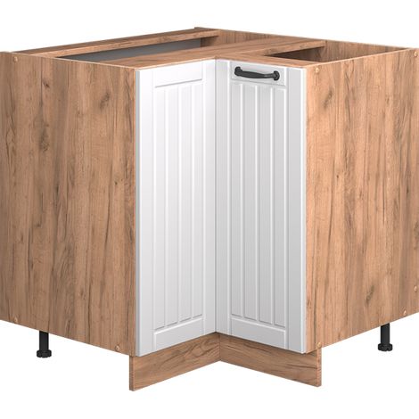 Mobile ad angolo cucina Fame-Line, Bianco casa di campagna, 80.5 cm , PL Rovere, Vicco
