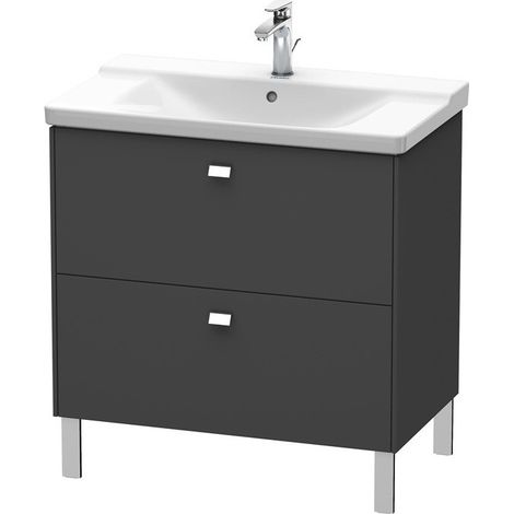 BRIOSO mobile lavabo maniglia cromo 691x820x479mm grafite opaco