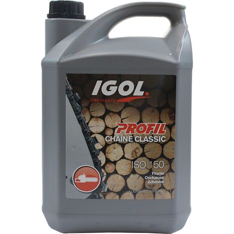 Huile de chaîne tronçonneuse 5 litres – Lubrifiant anti-usure et anti-oxydant – Pour graissage manuel et automatique – Igol