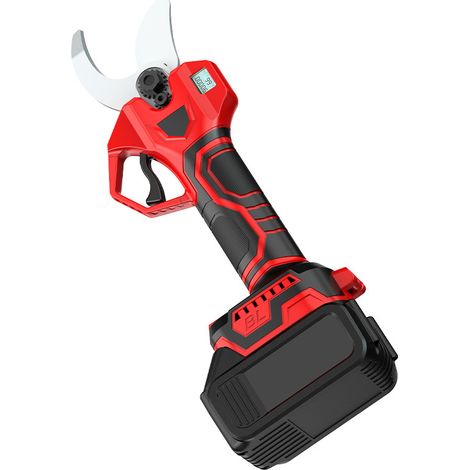 Astschere, Elektrische gartenschere mit 40mm Schnittöffnung & LCD-Display  SK6 Stahl  21v 2x 2000mAh Akkus  Elektrische Gartenschere & Baumschere  Ideal für Gartenarbeit