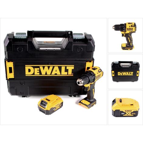Dewalt – Perceuse-visseuse sans fil 18V avec 1 batterie 5,0Ah – Moteur Brushless compact – Couple 65Nm pour perçage bois et métal – Coffret inclus - DCD708NT
