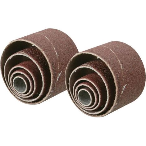Tambours abrasifs de rechange - 10 pcs Grain 80 (1/4)