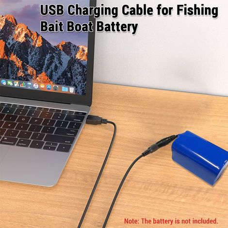 Câble de charge USB de remplacement de 1 m pour batterie de bateau amorceur de pêche (1/2)