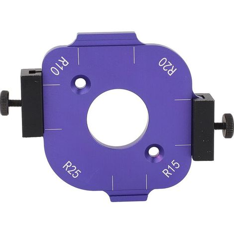 Plantilla de radio de ángulo redondo R10 R15 R20 R25, plantilla de fresadora de aleación de aluminio anodizado para carpintería (1/5)