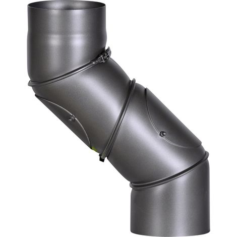 FireFix Rauchrohrbogen stufenlos verstellbar bis 90 Grad 53 x 17 cm dunkelgrau