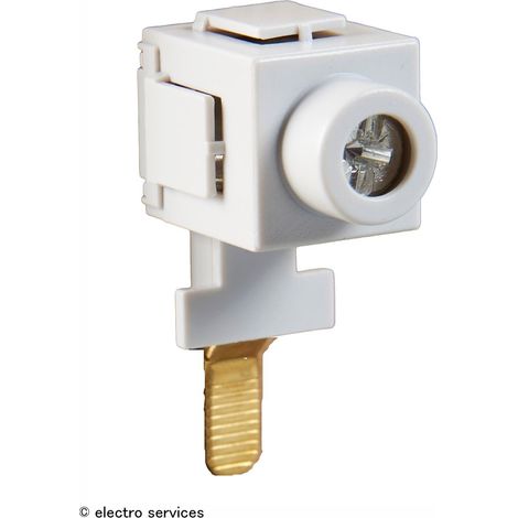 Hager – Borne de raccordement 1P 1x35 mm – Capacité de serrage 1 x 35 mm² – Arrivée latérale – Serrage par vis – KF83A