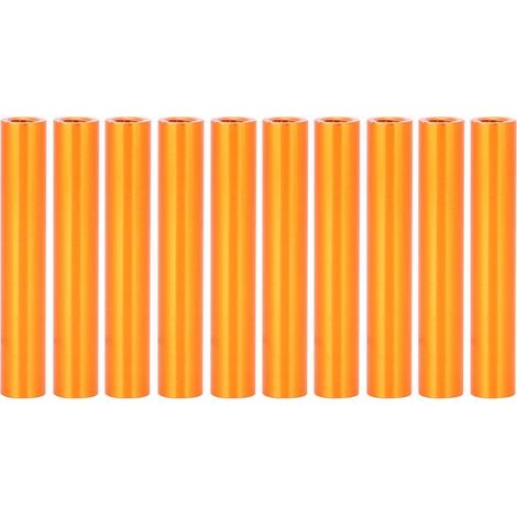 Packung mit 10 runden M3x30-Abstandshaltern aus Aluminium, orange (1/5)