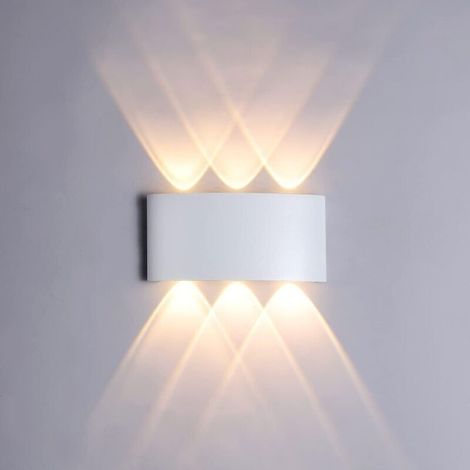 AMXCNOY Applique murale LED 6 W étanche IP65, lumière chaude 3000 K, design décoratif pour chambre, couloir, salon, escalier, hôtel et bar