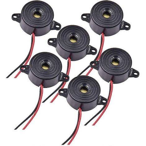 Avertisseur sonore électronique 12 V CC, sirène 3-24 V, 85 dB, système d'alarme pour circuits physiques, son continu, 6 broches (1/2)
