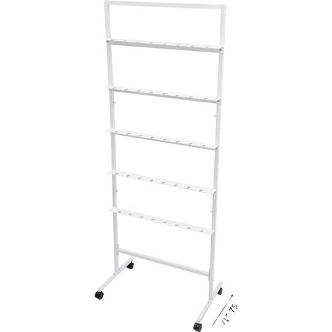 Support d'Affichage pour Flûte à Champagne, Design à 5 Niveaux, Solution Gain de Place, blanc (1/2)
